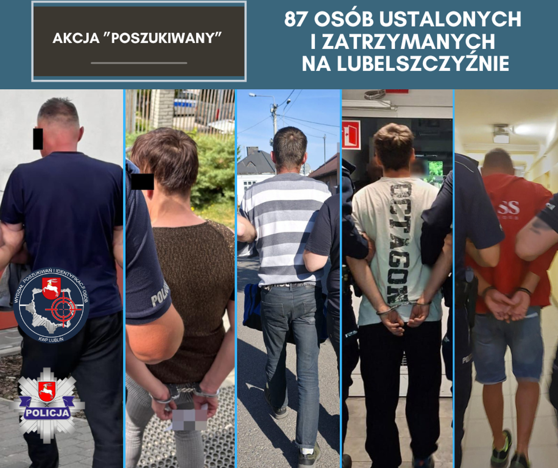 Wiadomości lokalne. Policjanci sprawdzili 1300 adresów, również w Chełmie. Zatrzymano osoby ścigane przez sądy 87 osób poszukiwanych zatrzymali policjanci podczas dwudniowej akcji na Lubelszczyźnie.