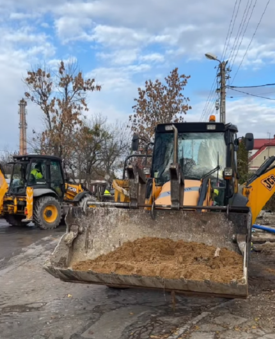 Na zdjęciu prace MPGK na ulicy Starościńskiej w Chełmie