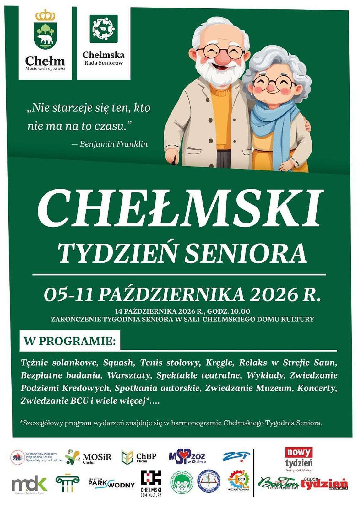 Wiadomości lokalne. Sport, kultura i bezpłatne badania. Tydzień Seniora w Chełmie