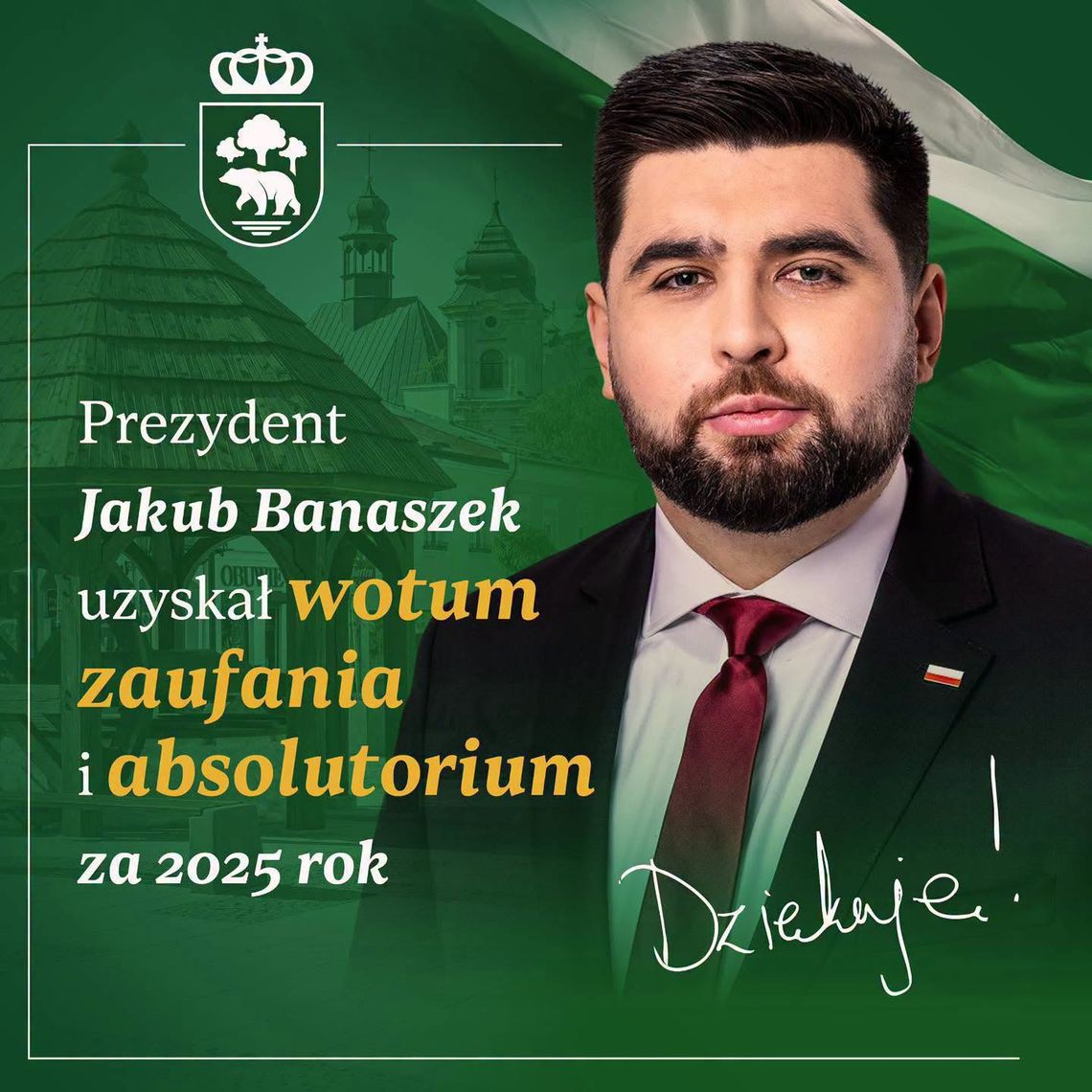 Wotum zaufania i absolutorium dla prezydenta miasta Chełm.
