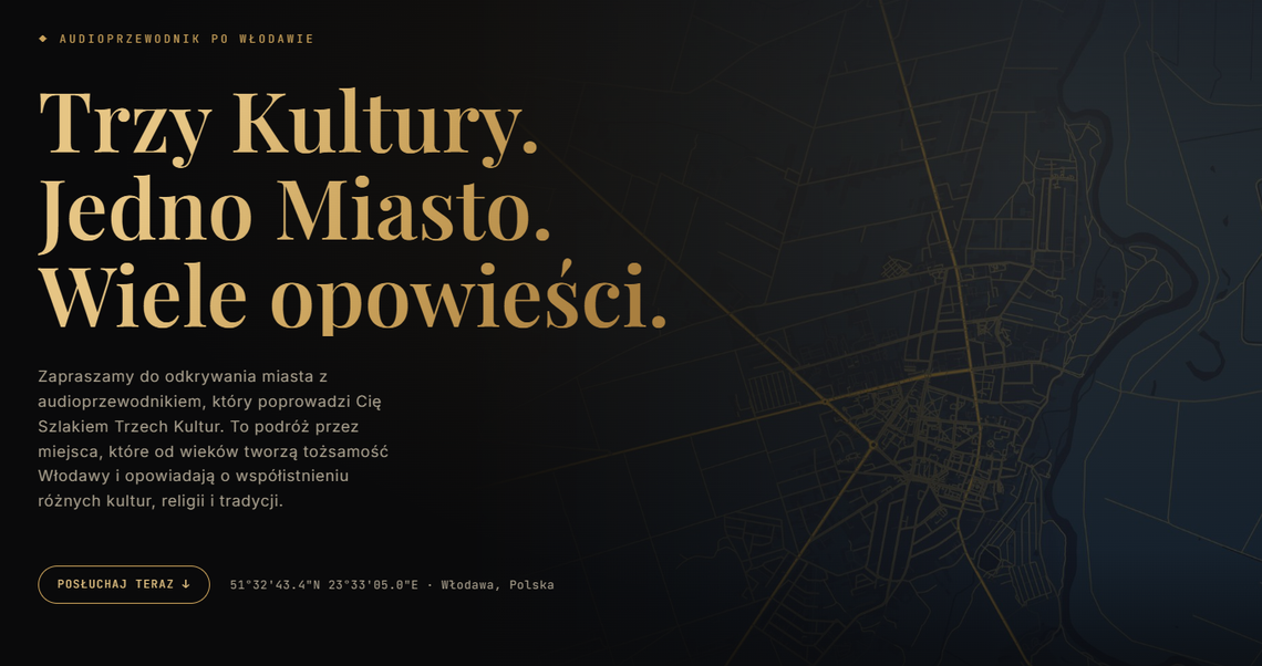 Władze miasta zapraszają do zwiedzania Włodawy z audioprzewodnikiem pod hasłem: "Trzy kultury. Jedno miasto. Wiele opowieści”.