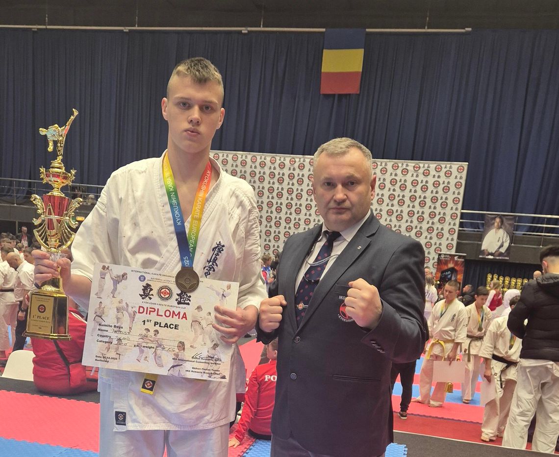 Wiadomości sportowe - Mateusz Hurko Mistrzem Europy Chełmska Szkoła Karate Kyokushin Satori
