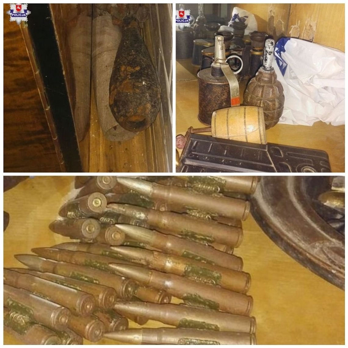 Włodawianin trzymał w domu granaty, pocisk moździerzowy i nielegalne papierosy