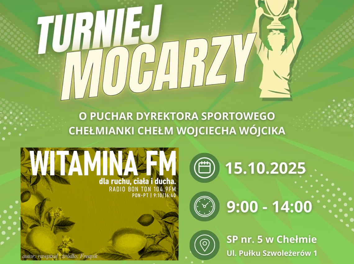 Zaproszenie na II Turniej Mocarzy! - Witamina FM Zaproszenie na II Turniej Mocarzy! - Witamina FM