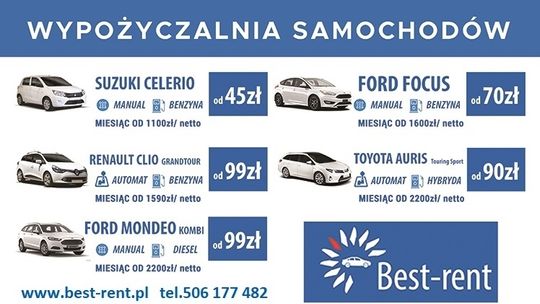 Best-rent Wypożyczalnia samochodów Marki, Ząbki, Kobyłka, Radzymin - Warszawa